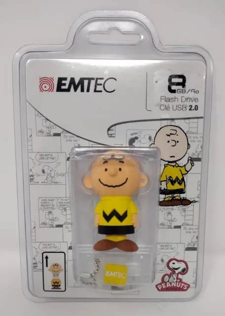 New Emtec D Peanuts Snoopy Charlie Brown Character Gb Usb Flash