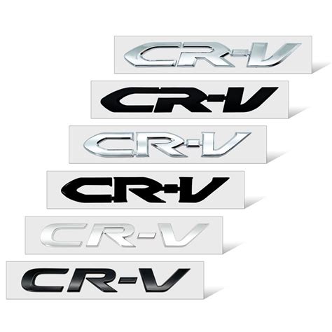 Car Styling 3D ABS Chrome Silver Black CRV CR V Letter Logo Car Hood