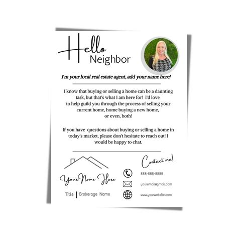 Hello Neighbor Farming Letter For Realtors And Lenders Real Estate