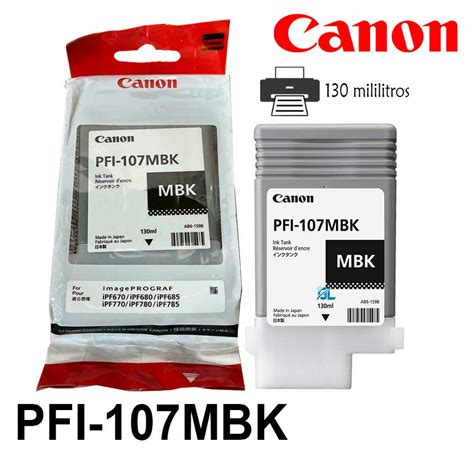 Tinta Canon Pfi Mbk Negro Mate Ipf Original G Limagars Peru