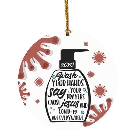 Funny Hand Sanitizer Wash Your Hand 2020 Christmas Ornament - CubeBik