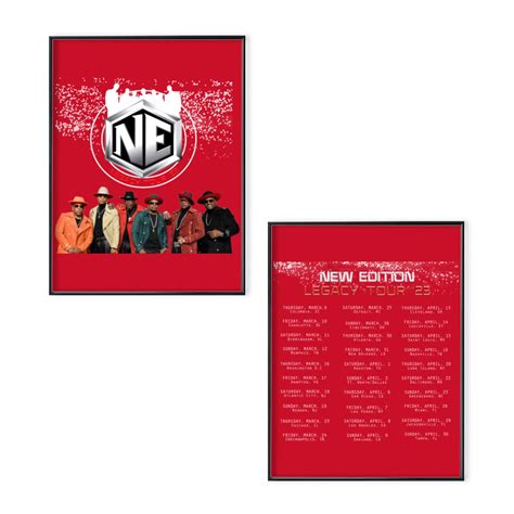 New Edition Music Band 2023 Tour Poster Set, Legacy World Tour 2023 Poster Set sold by Adolfito ...