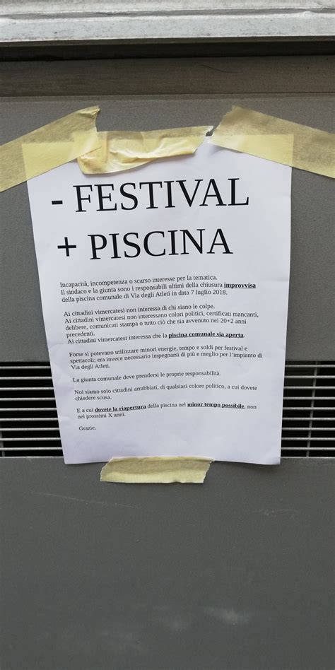 Vimercate Tappezzata Di Volantini Per Riaprire La Piscina Prima Monza