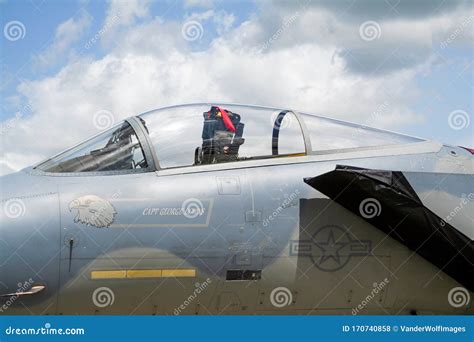 US Air Force F-15C Eagle Cockpit Close Up View Editorial Stock Photo ...