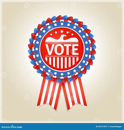 American Patriotic Election Label Stock Illustration Illustration Of