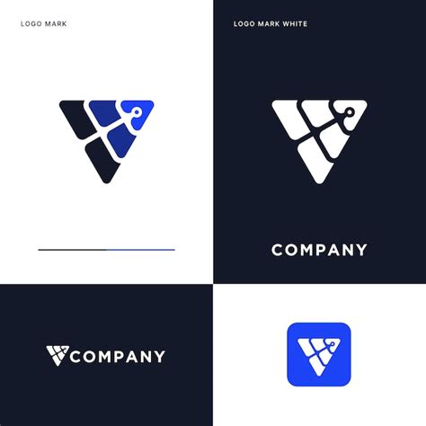 Premium Vector | V tech logo vector icon illustration design