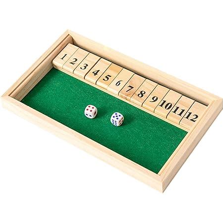 Relaxdays Shut The Box Er Holzw Rfel W Rfelbrett F R