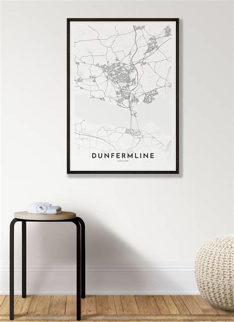 Dunfermline map Dunfermline Scotland city map print map | Etsy