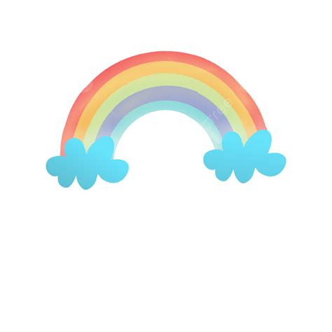 Rainbow Cloud Clipart Vector Carton Rainbow With Clouds Rainbow