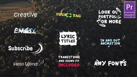 Videohive Lyric Titles Premiere Pro Mogrt Free After Effects