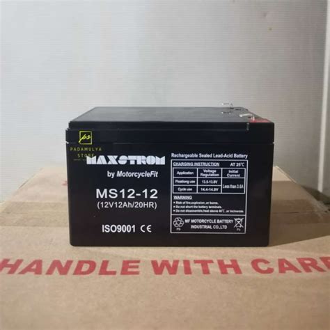 Jual Aki Kering Maxstrom Ms Vrla Ups V Ah Battery Sepeda