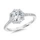 Two Tone Split Shank Bypass Diamond Engagement Ring R Wp Sr