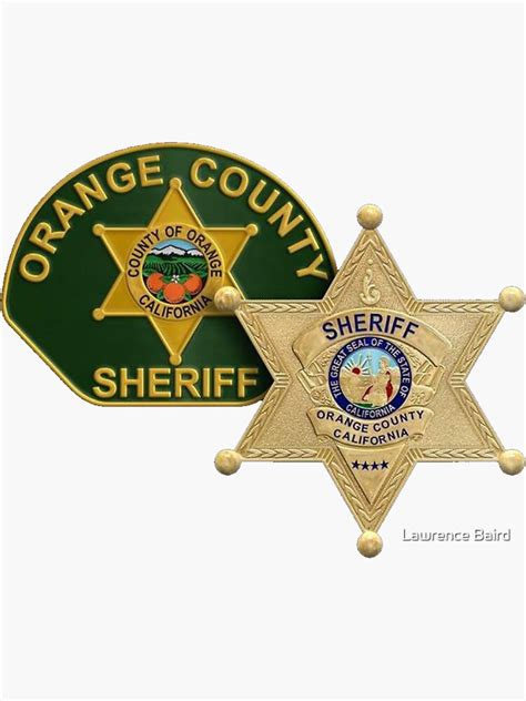 "Orange County California Sheriff" Sticker for Sale by lawrencebaird ...