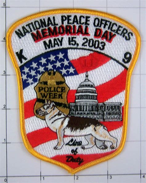 National Peace Officers Memorial Day K9 May 15th 2003 K 9 Canine Dog