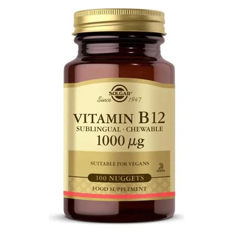 Solgar Vitamin B12 1000 Mcg 100 Dilaltı Tablet033984032293b Vitamin Complex And B12solgar