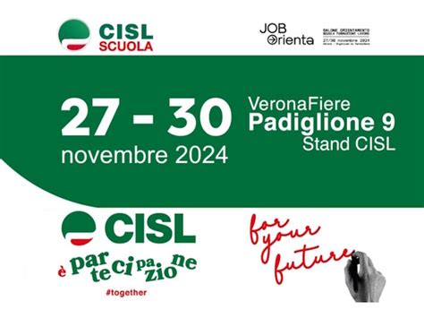 Cisl Scuola A Job Orienta Dal Al Novembre Notizie Scuola