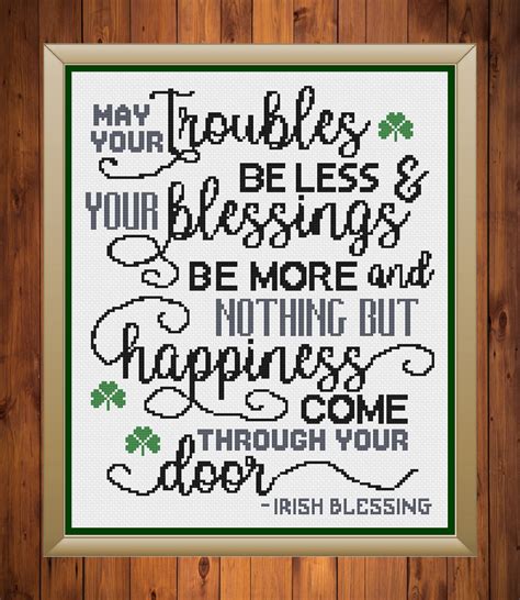 Irish Cross Stitch Irish Blessing Counted Cross Stitch | Etsy