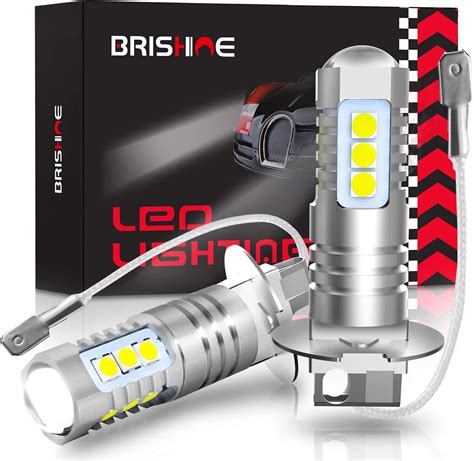 Amazon Brishine H Led Fog Light Bulbs K Xenon White