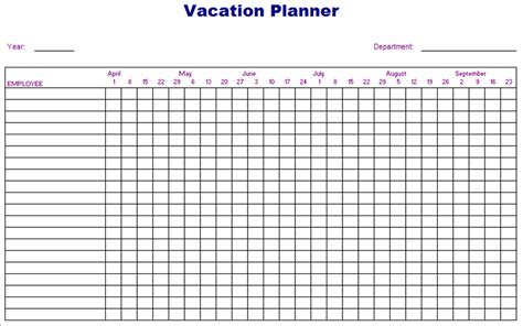 Vacation Planner Template ~ Excel Templates