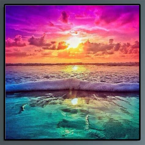 F 5D DIY Full Drill Diamond Painting Sunset Seaside Cross Stitch B435