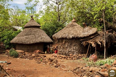 Etiopia Wioska Ludu Konso Ethiopia Rural Architecture Africa