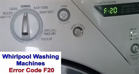 Whirlpool Washer Error Code F