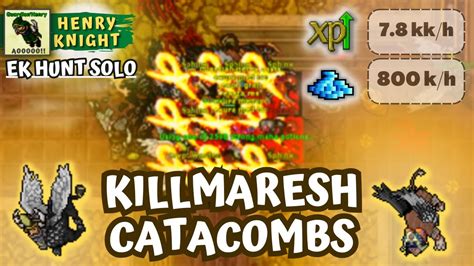 Tibia Knight Level 953 Killmaresh Catacombs Ek Hunt Solo 180 YouTube