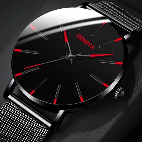 Geneva Reloj Minimalista Para Hombre Cron Grafo De Cuarzo Con Correa