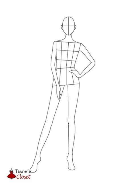 Female Fashion Croquis Templates Tiana S Closet