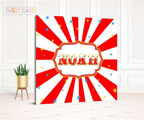 Circus Tent Printable Party Backdrop, Circus Party Backdrop, Circus ...