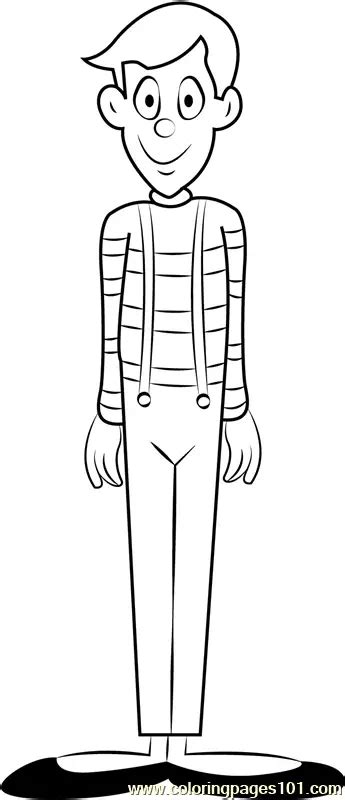 The Mime Coloring Page for Kids - Free Animaniacs Printable Coloring