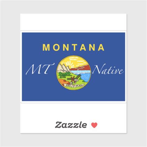 Montana Native Flag Sticker | Zazzle