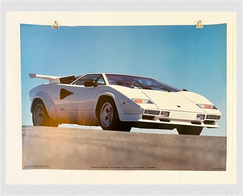 Vintage Lamborghini Countach Poster Collection Sale Oceanproperty