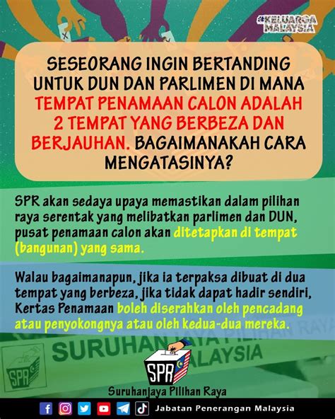 Seseorang Ingin Bertanding Untuk DUN Dan Parlimen Di Mana Tempat