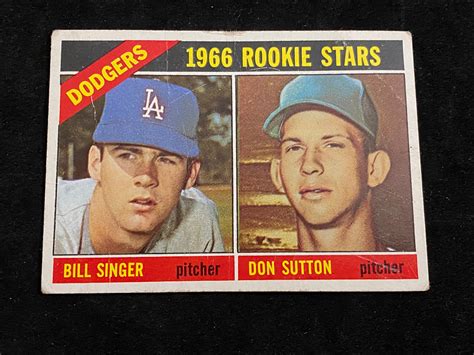 Lot G VG 1966 Topps Don Sutton Rookie 288 Baseball Card HOF