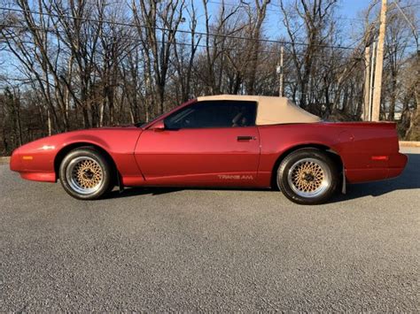 39k Mile 1991 Pontiac Firebird Trans Am Convertible For Sale On Bat