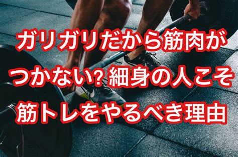 ガリガリだから筋肉がつかない 細身の人こそ筋トレをやるべき理由 バルクアップ（筋肉肥大） プロテイン摂取法やジムの選び方などのコラム