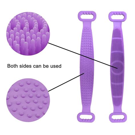 Double-Sided Handle Silicone Shower Back Scrubber Wholesale