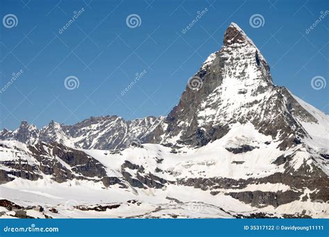 The Summit of the Matterhorn Stock Photo - Image of granite, tourism ...