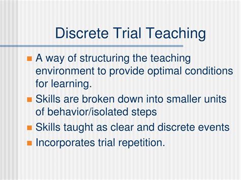 Ppt Discrete Trial Teaching Powerpoint Presentation Id 643039