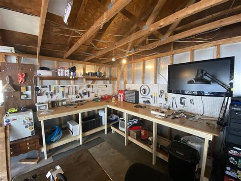 New garage workbench and storage area. : r/Workbenches