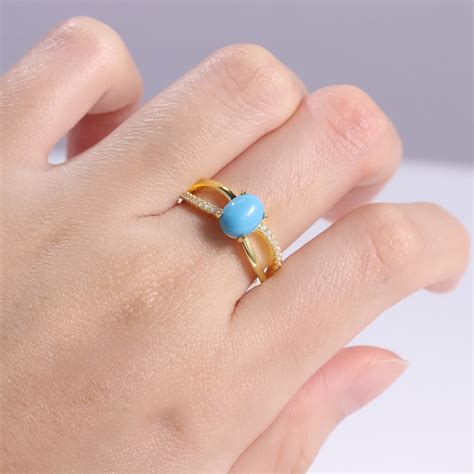 Bague Pierre Turquoise Bague Femme En Or Carats Pierre Turquoise