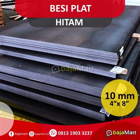 Besi Plat Eser Hitam Tebal 10 Mm 4x8 Inch