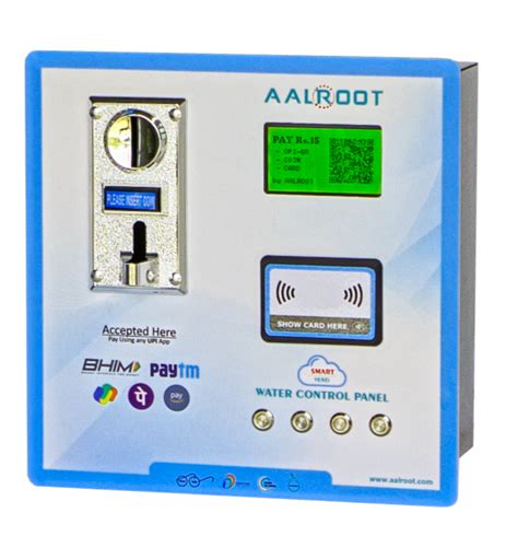 Aalroot Smart Water Atm Control Panel Qr Coin Ecard With App Monitoring