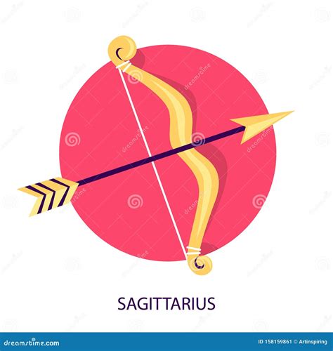 Sagittarius Zodiac Astrology And Horoscope Sign Arrow And Bow Stock