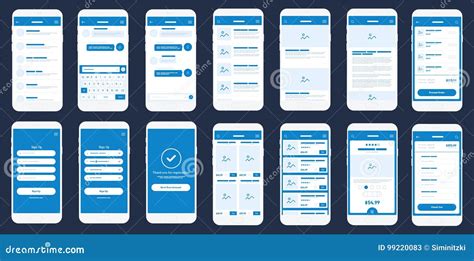 Mockup Mobile App Wireframe Template