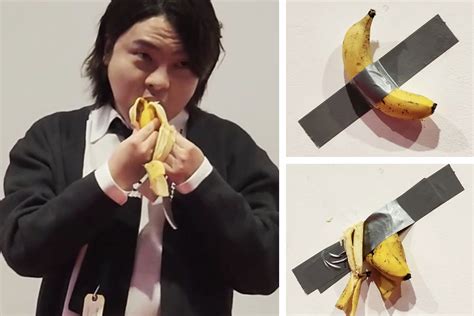 Expensive Art Work Hungry Student Eats Expensive Banana Artwork On