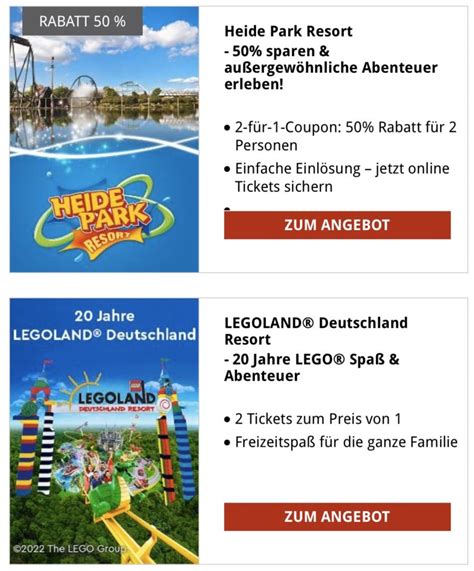 F R Coupon Bzw Rabatt Heide Park Resort Legoland Andere