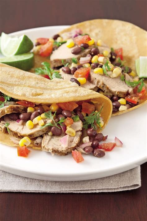 Grilled Pork Tenderloin Tacos With Corn And Black Bean Salsa Recipe