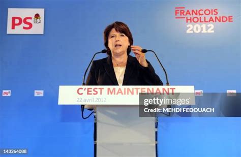 French Socialist Party leader and mayor of Lille, Martine Aubry gives... News Photo - Getty Images